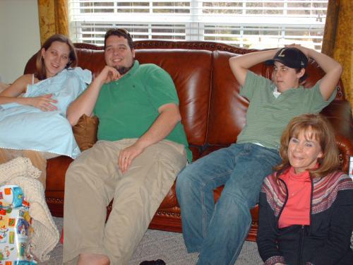 Abby (Tyler under the blanket) Jake, Daniel & Liz