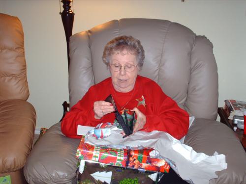 Mom with a ton of presents