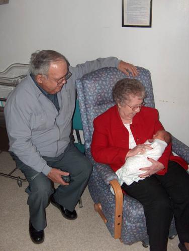 Great Grandparents with Tyler!  Awesome!