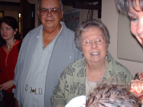 Great grandparents look on proudly