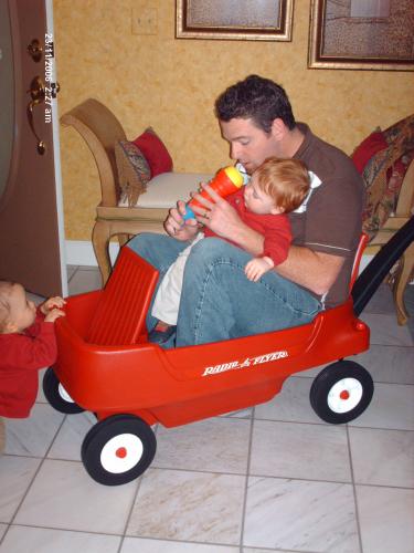 he has a microphone fixation.  . . . .taking it away from the kids