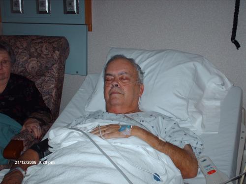 Dad, Christmas Day in the hospital