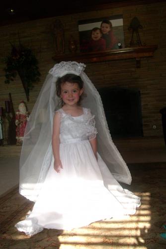 Gracie in her wedding finery