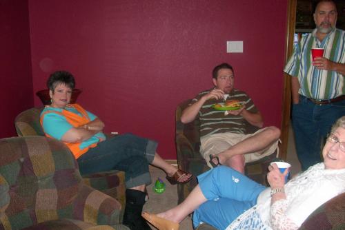 Nanna with a big boot