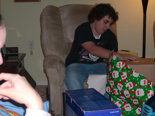 Daniel opening his snowboard