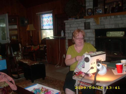 Debbie and her machine 2009