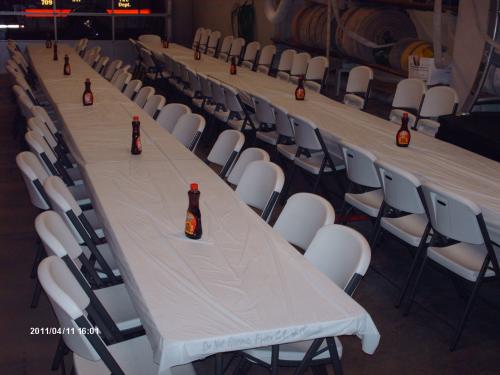 downstairs setup 3 rows