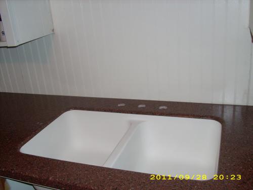 sink built into countertop