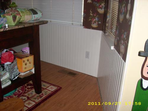 bay window with bead board